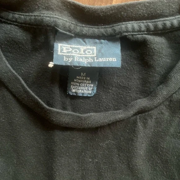 Ralph Lauren Black Tee with Red Emblem - Picture 7 of 9